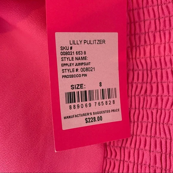 LAST CHANCE TO BUY NWT Lilly Pulitzer Eppley Jumpsuit in Prosecco Pink - Picture 13 of 14